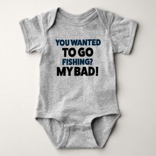 Funny Baby Fishing Jersey Bodysuit Shirt