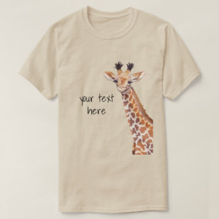Funny Baby Giraffe Personalised  T-Shirt