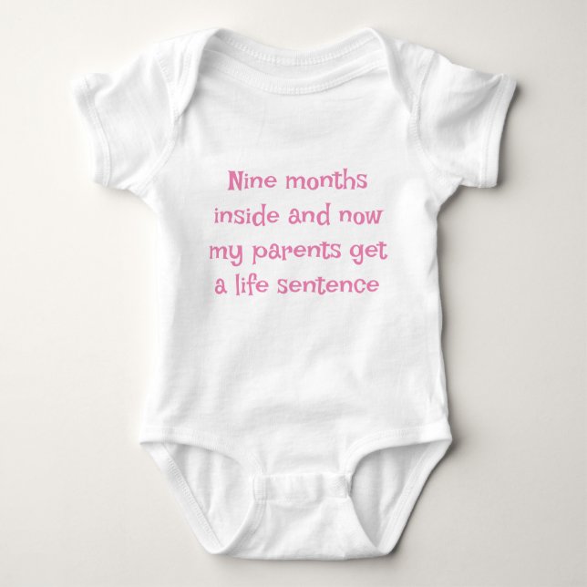 Funny baby girl vest with slogan baby bodysuit (Front)