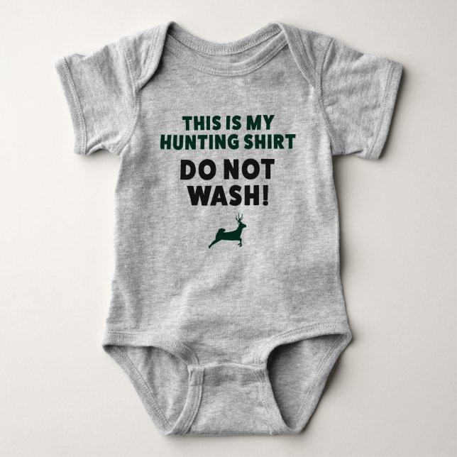 Funny Baby Hunting Jersey Bodysuit Shirt (Front)