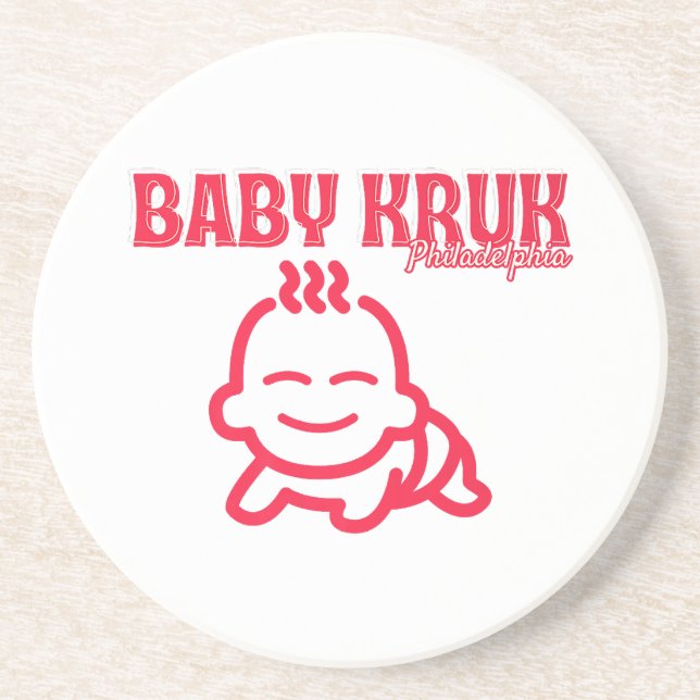 Funny Baby Kruk Philadelphia Premium  Coaster (Front)