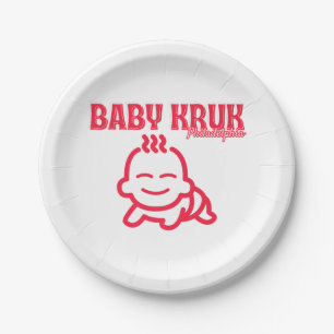 Funny Baby Kruk Philadelphia Premium Paper Plate