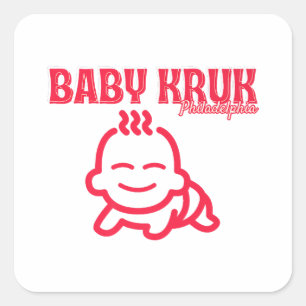 Funny Baby Kruk Philadelphia Premium Square Sticker