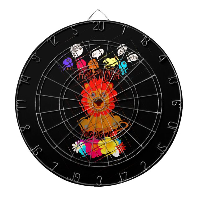 Funny Baby Lion King: Hakuna Matata Art Design Dartboard (Front)