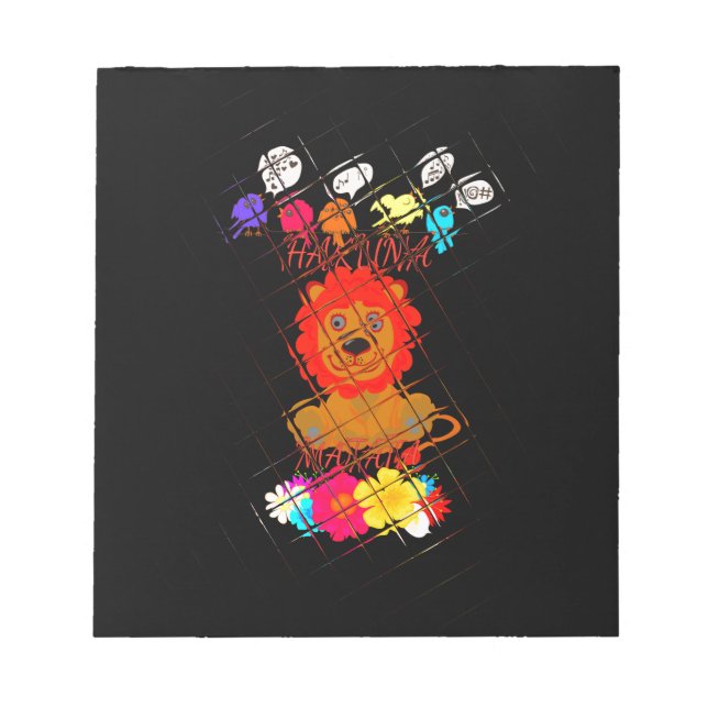 Funny Baby Lion King: Hakuna Matata Art Design Notepad (Front)