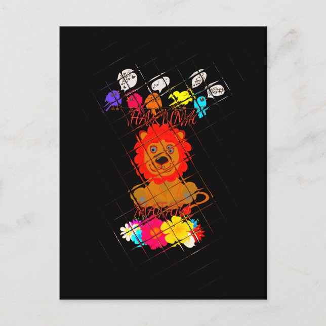 Funny Baby Lion King: Hakuna Matata Art Design Postcard (Front)