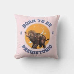 Funny Baby Mammoth Prehistoric Birthday Cushion