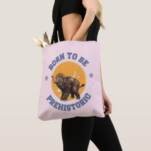 Funny Baby Mammoth Prehistoric Birthday Tote Bag