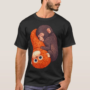 Funny baby monkey punch cute animal men women kids T-Shirt