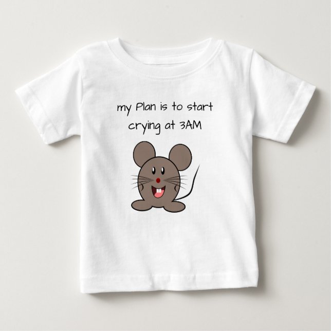 Funny Baby Mouse Toddler Baby T-Shirt (Front)
