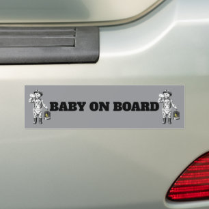 Funny Baby on Board bumper sticker