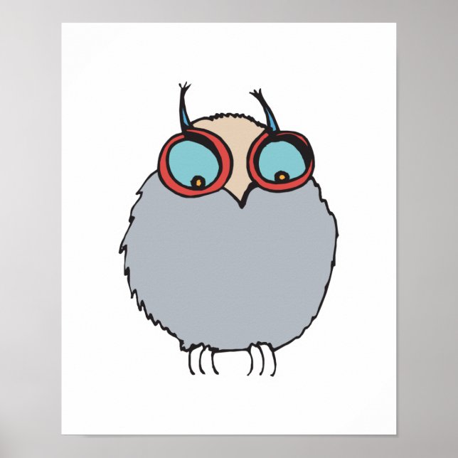 funny baby owl poster (Front)