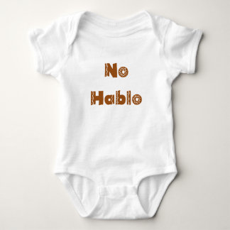 Funny Baby Romper Spanish No Hablo Bodysuit