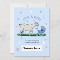 Funny Baby Shower Goat Invitation