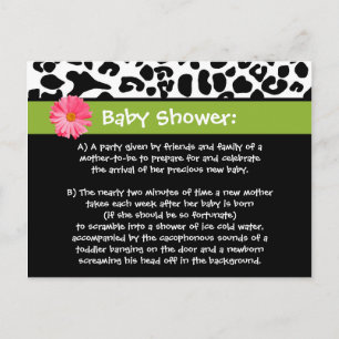 Funny Baby Shower Thank You Trendy Leopard Print Postcard