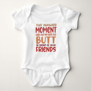 Funny Baby Shower   That Awkward Moment  Bodysuit