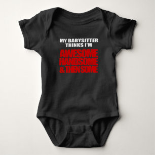 funny baby sitter loves toddler bodysuit