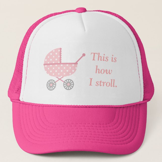 Funny Baby Stroller For Mum To Be Trucker Hat (Front)