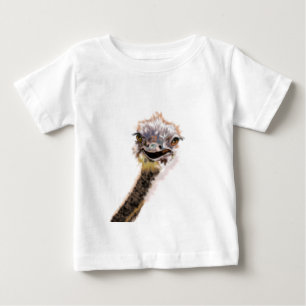 Funny Baby T-Shirt Playful Happy Ostrich - Smile