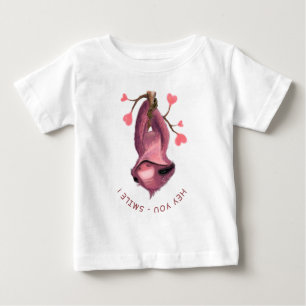 Funny Baby T-Shirt Playful Sloth Smile Custom Text