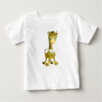 Funny Baby T-Shirt with Happy Baby Giraffe