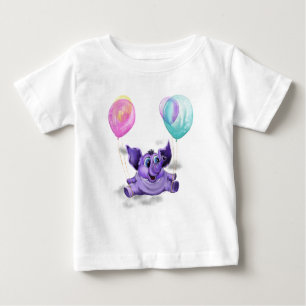 Funny Baby T-Shirt with Happy Elephant