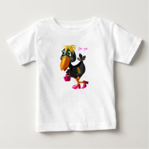 Funny Baby T-Shirt with Modern Bird