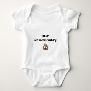 Funny baby vest - poo ice cream maker baby bodysuit