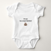 Funny baby vest - poo ice cream maker