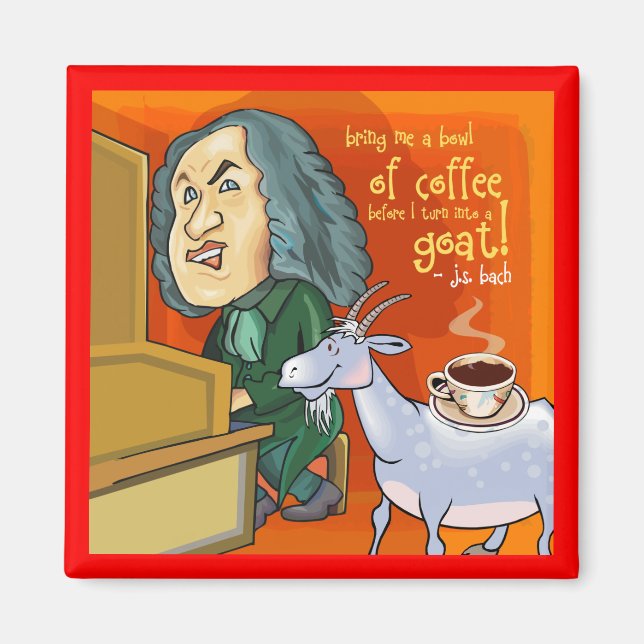 Funny Bach Composer Magnet (Front)