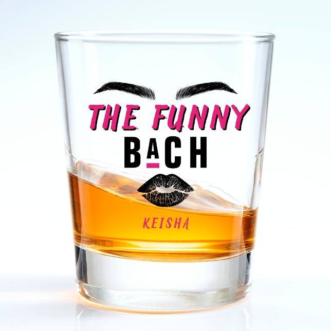 Funny Bach Face Lips Eyebrows Bachelorette Party Shot Glass (Funny Bach Face Lips Eyebrows Bachelorette Party Shot Glass
)