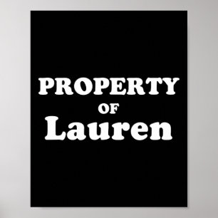 Funny Bachelor Gifts For Groom Property Of Lauren Poster
