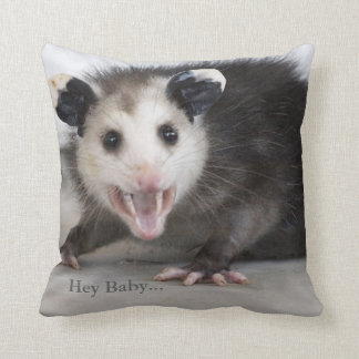 Funny Bachelor Pad Opossum Throw Pillow