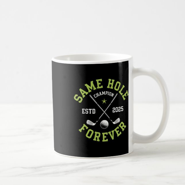 Funny Bachelor Party Groom Design Same Hole Foreve Coffee Mug (Right)