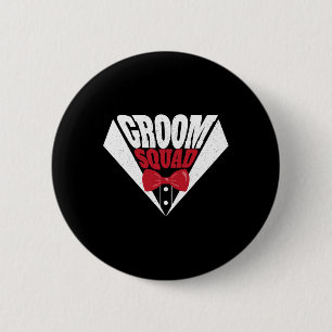 Funny Bachelor Party Groom Squad Stag Wedding Part 6 Cm Round Badge