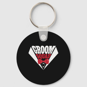 Funny Bachelor Party Groom Squad Stag Wedding Part Key Ring