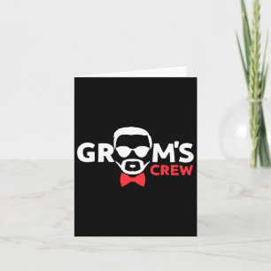 Funny Bachelor Party Grooms Crew Stag Wedding Part Card