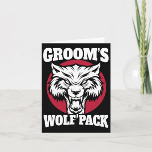 Funny Bachelor Party Groom's Wolfpack Wedding Part Card