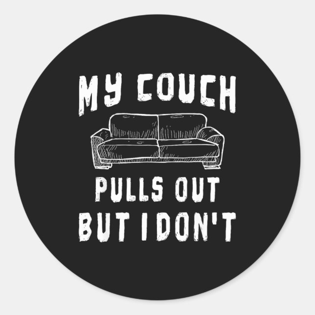 Funny Bachelor Party S Pull Out Mens Humour Sarcas Classic Round Sticker (Front)
