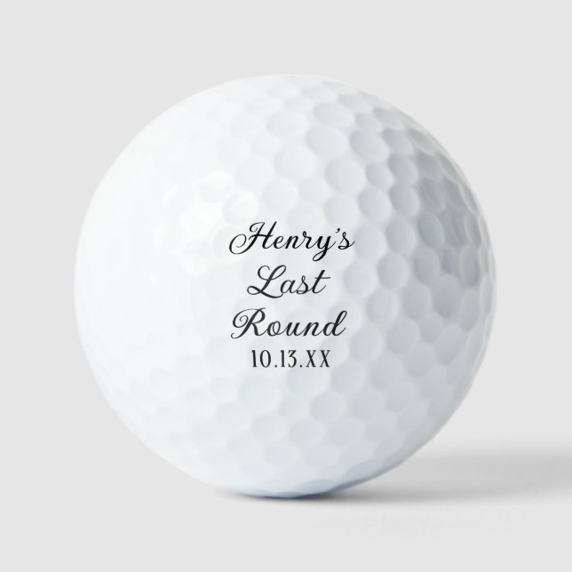 Funny Bachelor Party Wedding Favour Golf Balls (Front)