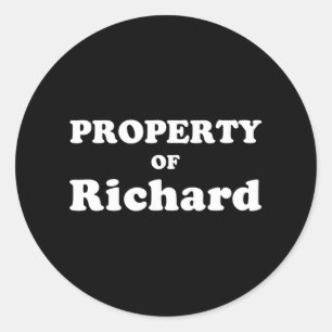 Funny Bachelorette Gifts For Bride Property Of Ric Classic Round Sticker