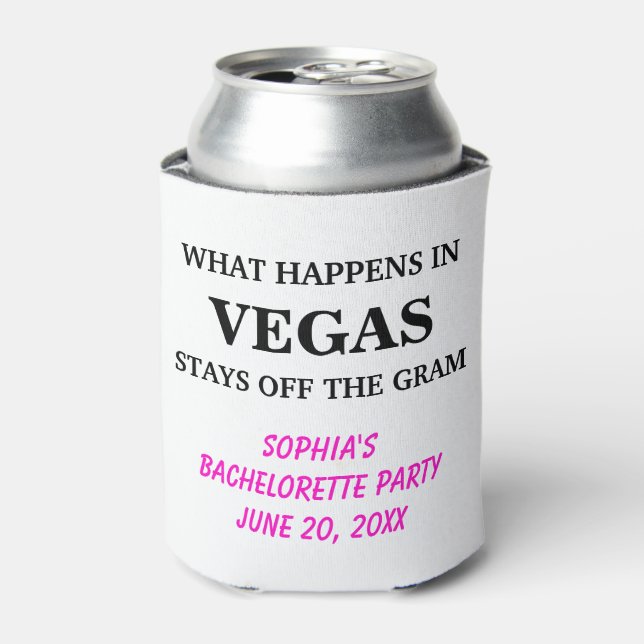 Funny Bachelorette Party Create Your Own Can Cooler (Can Front)