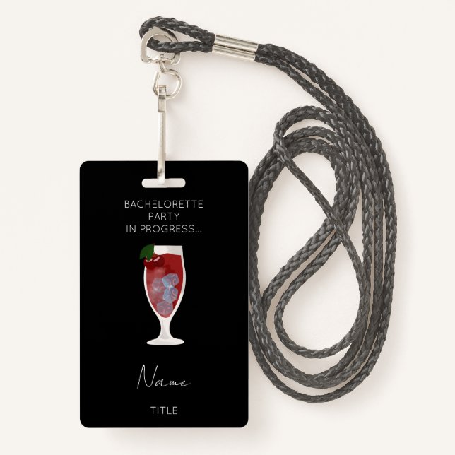 Funny Bachelorette Party Girls Weekend  ID Badge (Front with Lanyard)