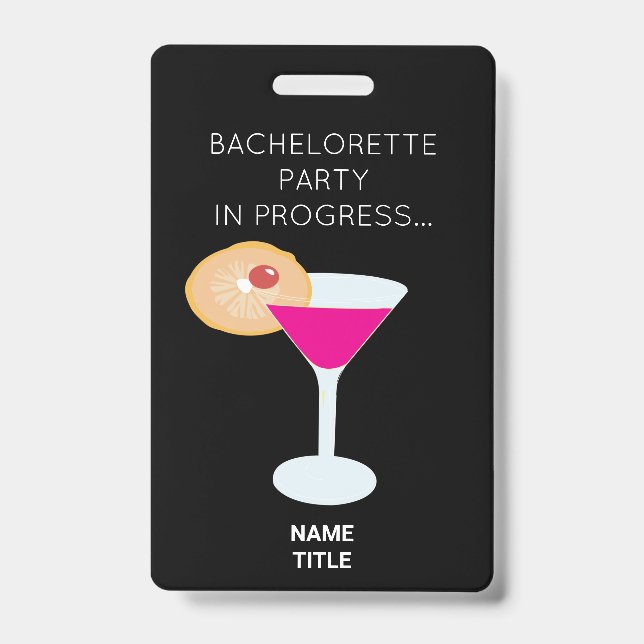 Funny Bachelorette Party Girls Weekend  ID Badge (Front)