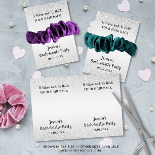 Funny Bachelorette Party Scrunchie Holder Favour Invitation