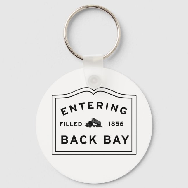 Funny Back Bay Filled In  Key Ring (Front)