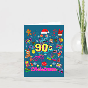 Funny Back To 90's Christmas Nostalgia Quotes Grap Card