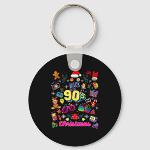Funny Back To 90's Christmas Nostalgia Quotes Grap Key Ring