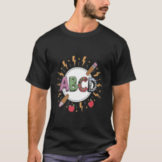 Funny Back To School Abcd Teacher Rocks Abcs Teach T-Shirt