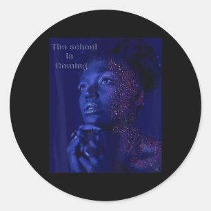Funny Back To School Classic Round Sticker